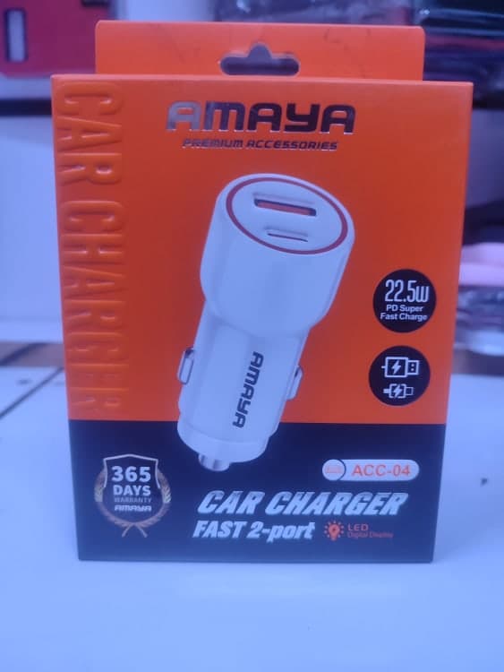 Amaya Acc-04 car charger Amaya Acc-04 car charger — Chargers for Universal in Nairobi, Kenya | Accessories Galaxy