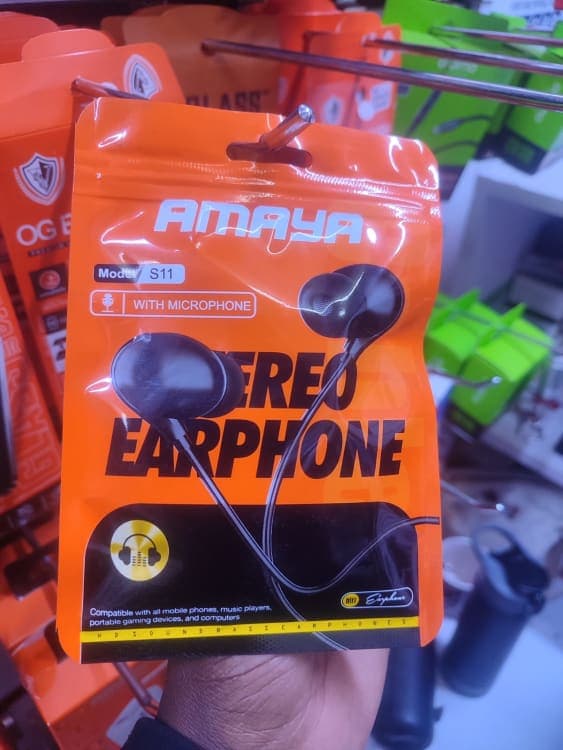 Amaya S11 earphones Amaya S11 earphones — Earbuds & TWS for Universal in Nairobi, Kenya | Accessories Galaxy